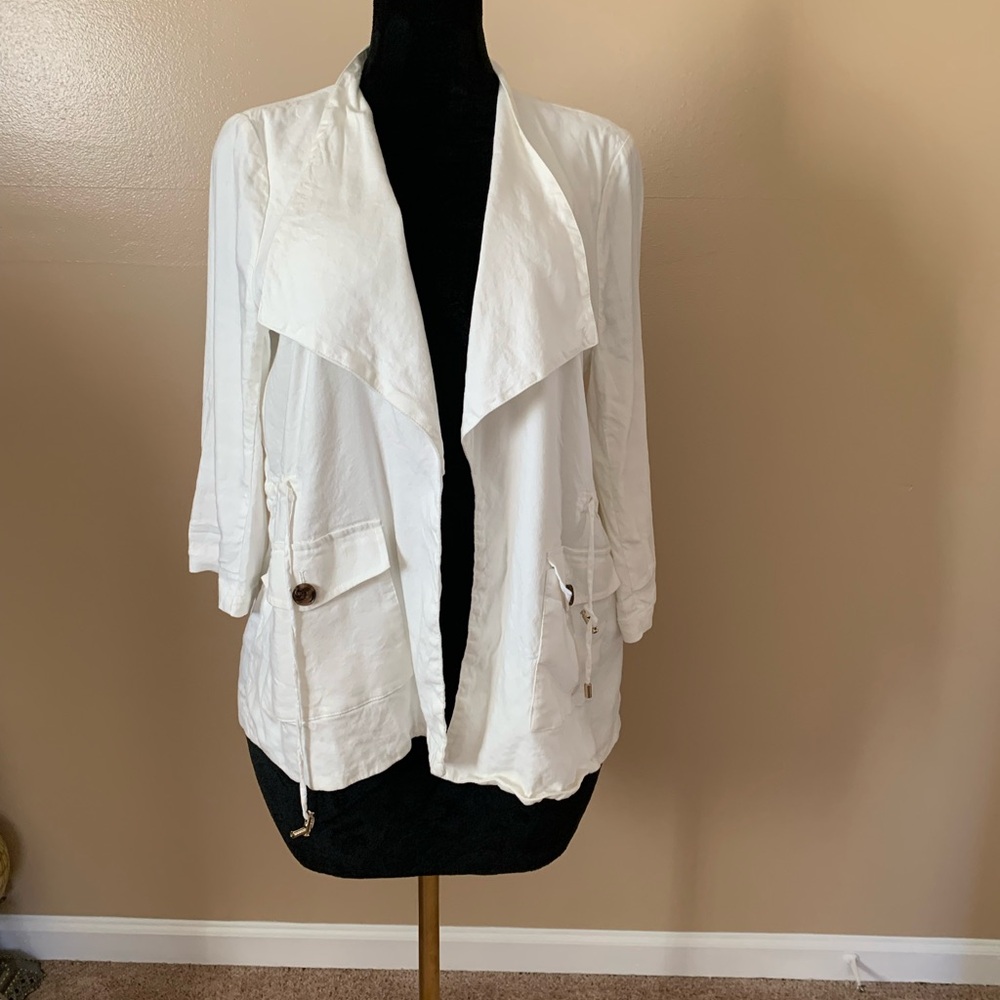 Calvin Klein White Utility Jacket